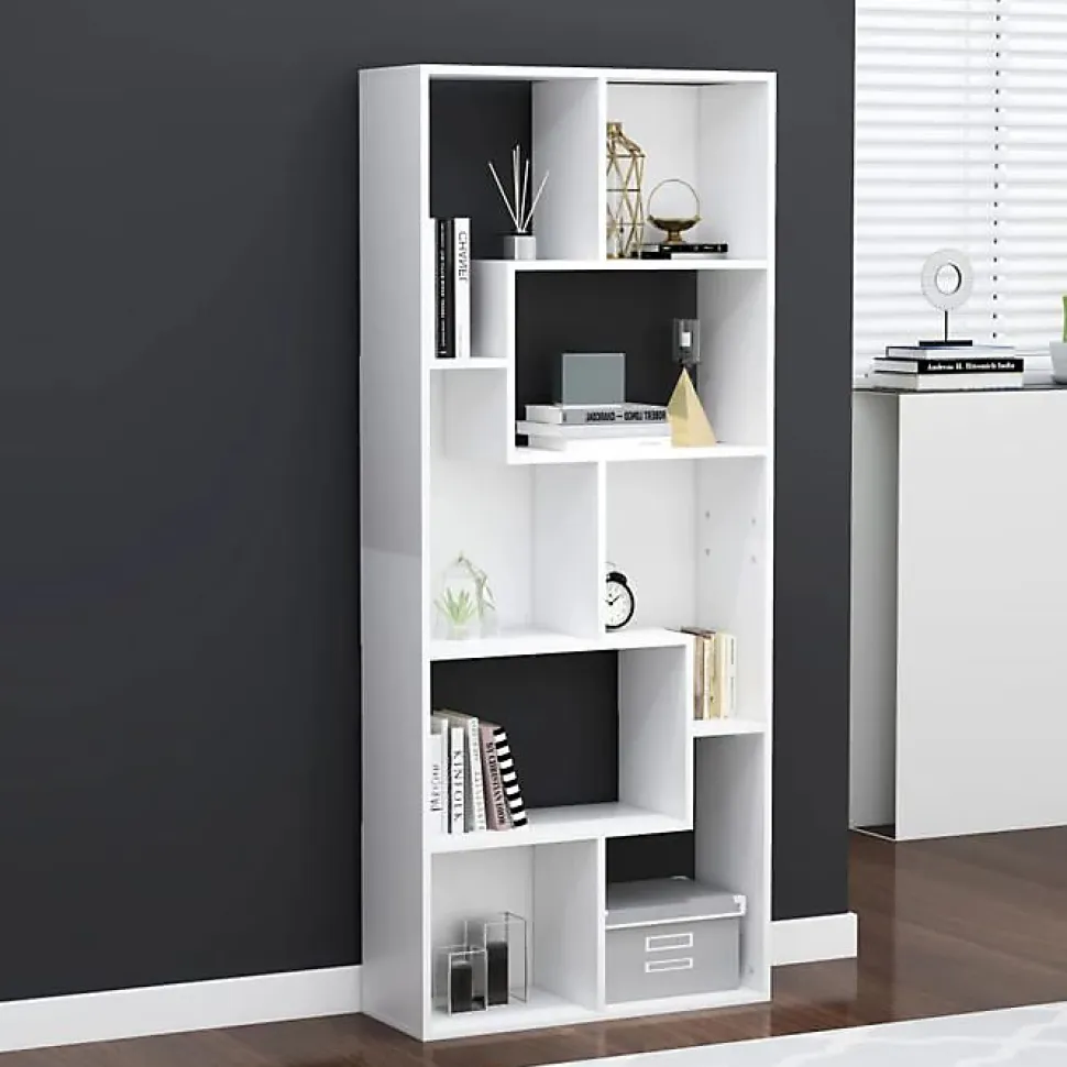 VidaXL Bibliothèque Blanc 67x24x161 cm Aggloméré