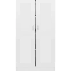 VidaXL Bibliothèque Blanc brillant 82,5x30,5x150 cm Aggloméré
