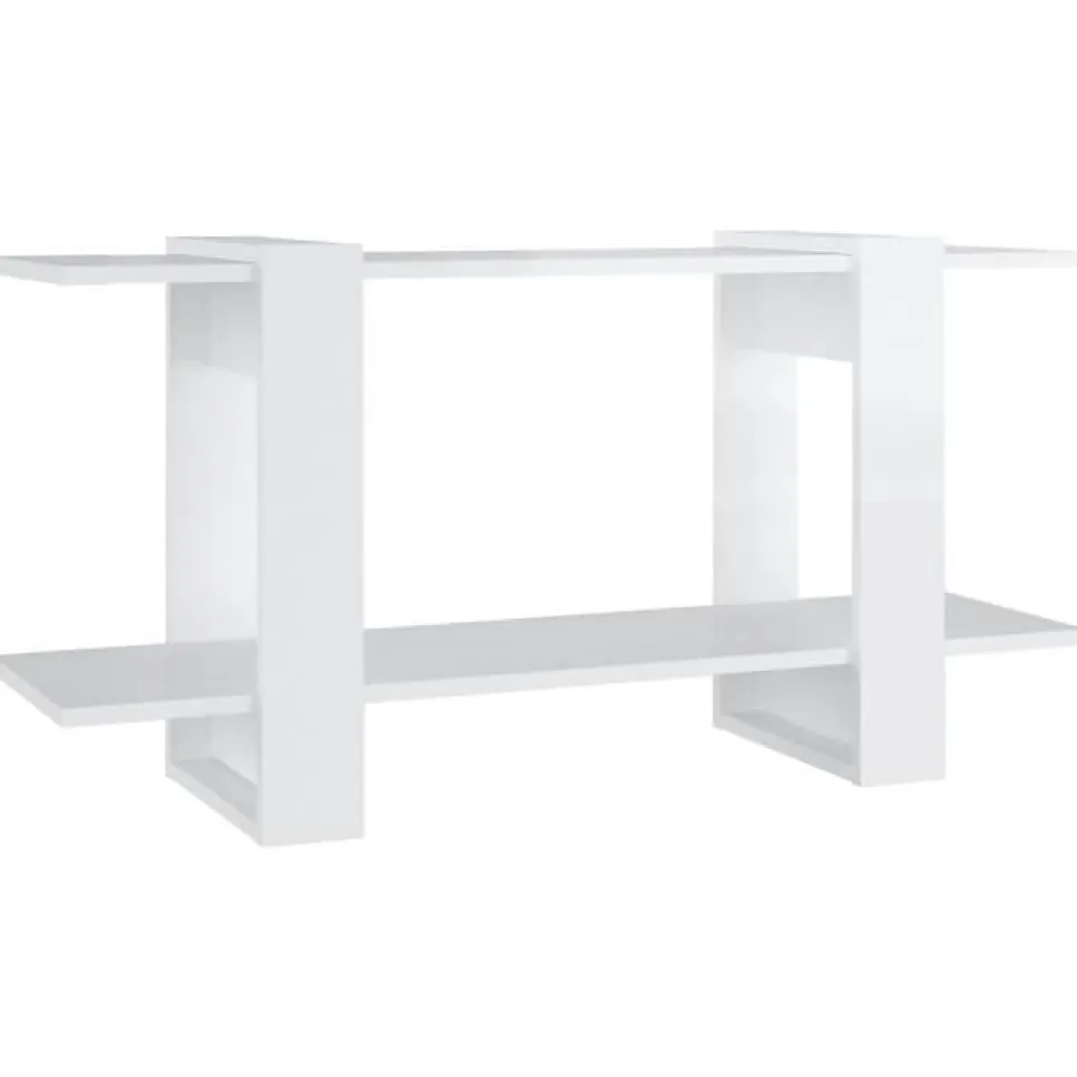 VidaXL Bibliothèque Blanc brillant 100x30x51 cm Bois d'ingénierie