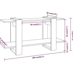 VidaXL Bibliothèque Blanc brillant 100x30x51 cm Bois d'ingénierie