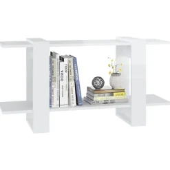 VidaXL Bibliothèque Blanc brillant 100x30x51 cm Bois d'ingénierie