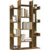 vidaXL Bibliothèque Chêne fumé 86x25,5x140 cm Bois d'ingénierie 816002