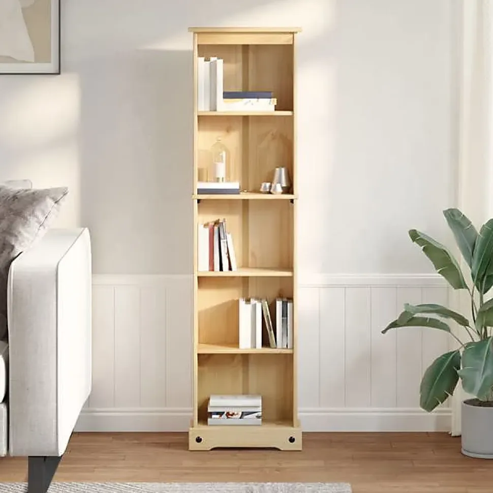 vidaXL Bibliothèque Corona 46x20x170 cm bois de pin massif, étagère, étagère à livres, support de livre, armoire de 4002779