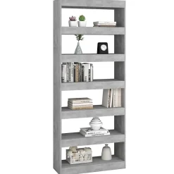 VidaXL Bibliothèque de séparation Gris béton 80x30x198 cm Aggloméré