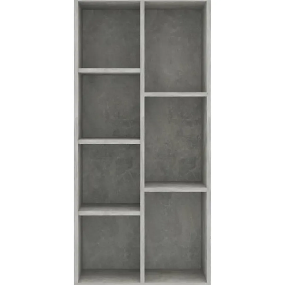 VidaXL Bibliothèque Gris béton 50x25x106 cm Aggloméré