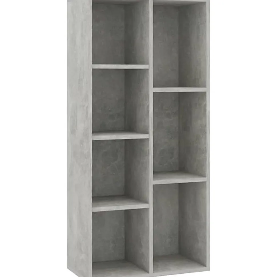 VidaXL Bibliothèque Gris béton 50x25x106 cm Aggloméré