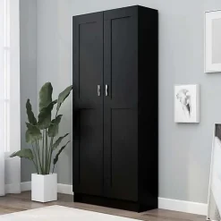 vidaXL Bibliothèque, Meuble de Rangement avec Compartiment, Armoire à Livres Salon Salle de Séjour Intérieur, Noir Bois 802733