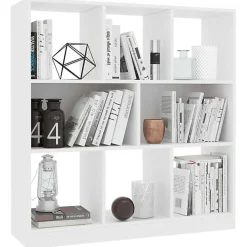 vidaXL Bibliothèque, Meuble de Rangement avec Compartiment, Armoire à Livres Salon Salle de Séjour Intérieur, Moderne, Blanc 80017