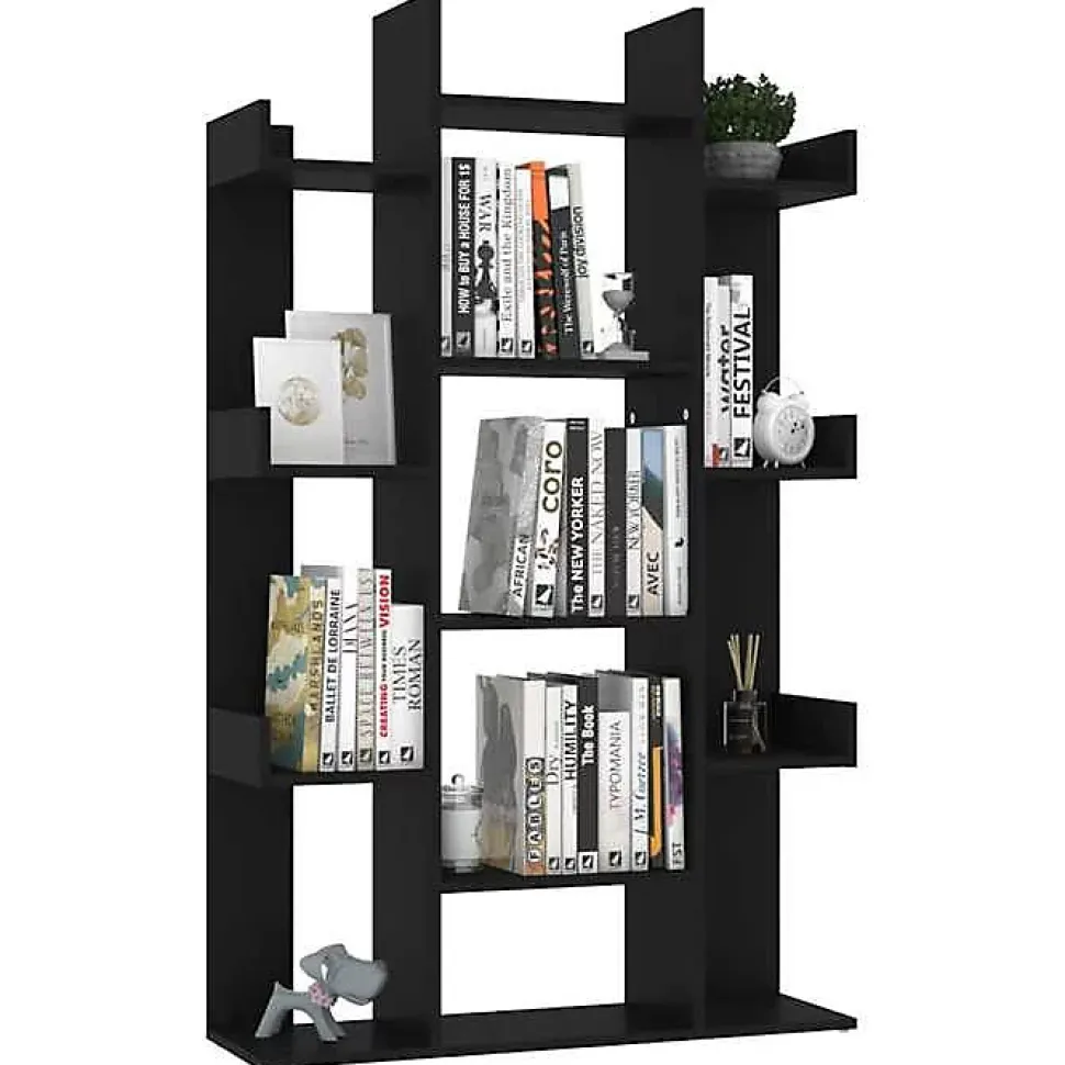 VidaXL Bibliothèque Noir 86x25,5x140 cm Aggloméré