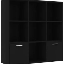 vidaXL Bibliothèque Noir 98x30x98 cm Aggloméré