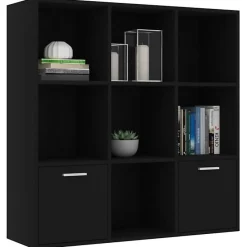 vidaXL Bibliothèque Noir 98x30x98 cm Aggloméré