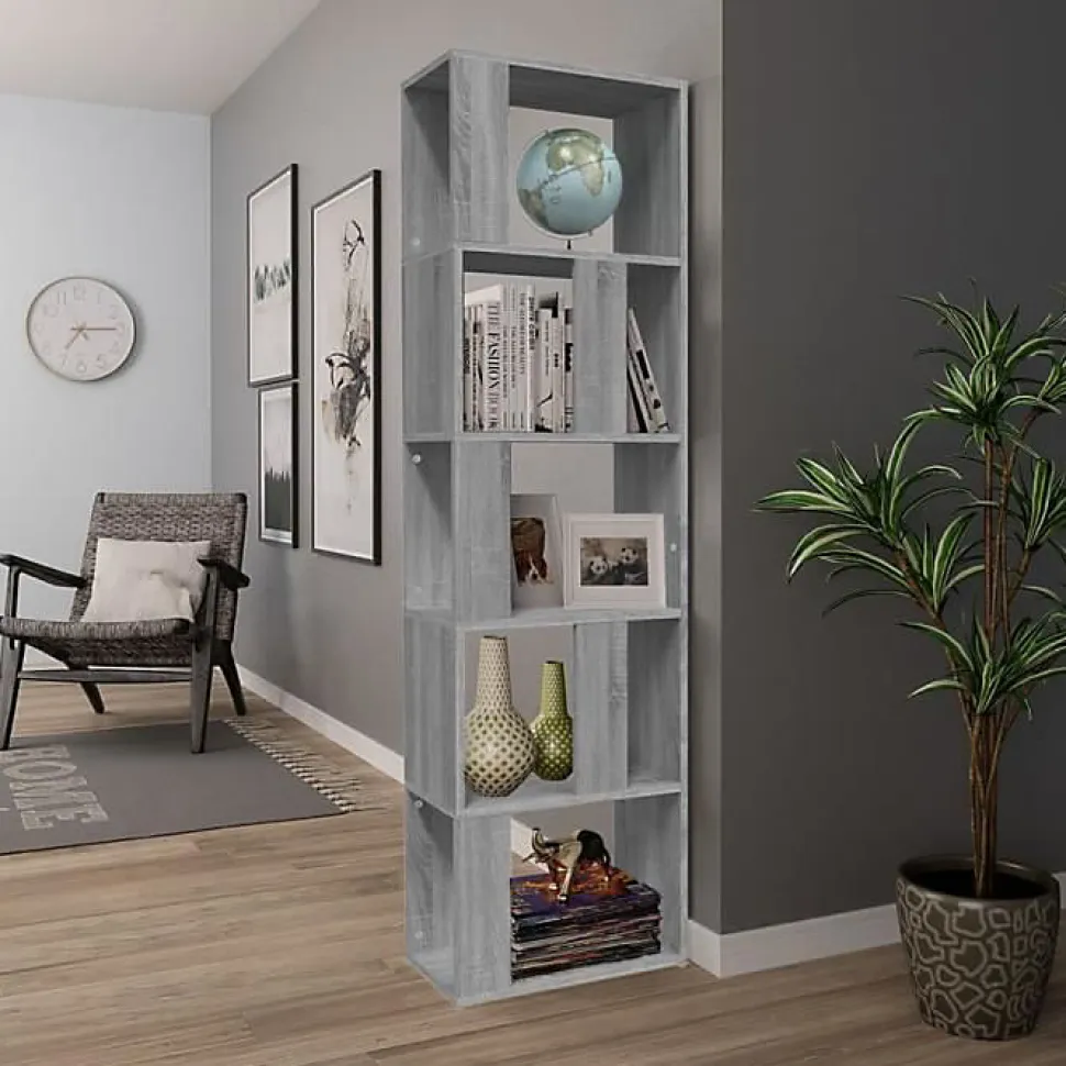 VidaXL Bibliothèque Sonoma gris 45x24x160 cm Bois d'ingénierie 826376