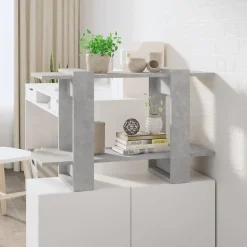 VidaXL Bibliothèque/Séparateur de pièce Gris béton 80x30x51 cm