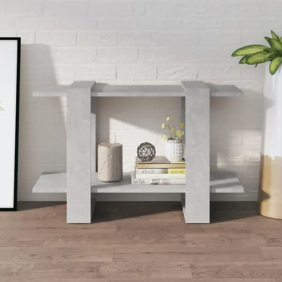 VidaXL Bibliothèque/Séparateur de pièce Gris béton 80x30x51 cm