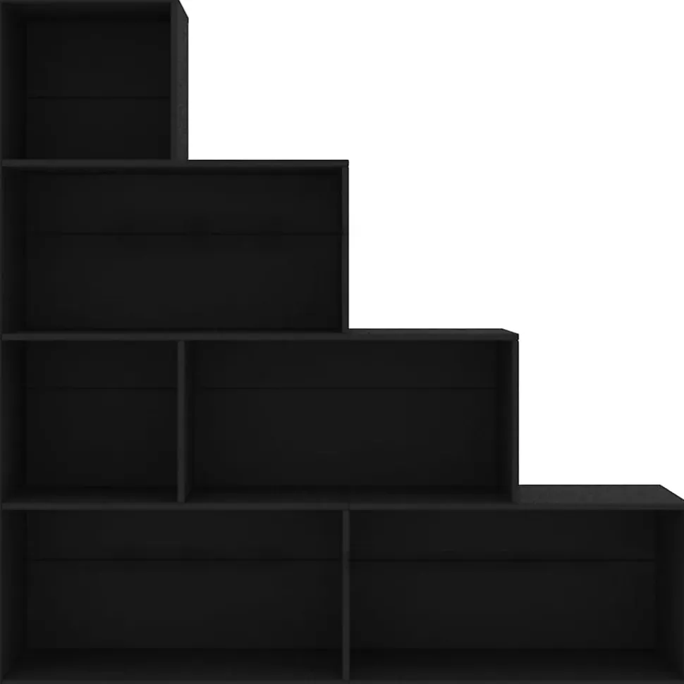 VidaXL Bibliothèque/Séparateur de pièce Noir 155x24x160 cm Aggloméré