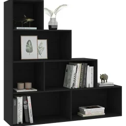 VidaXL Bibliothèque/Séparateur de pièce Noir 155x24x160 cm Aggloméré