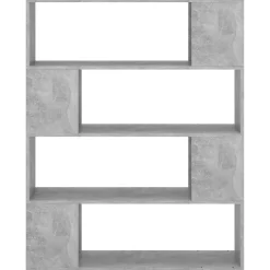 VidaXL Bibliothèque-Séparateur de pièce Gris béton 100x24x124 cm