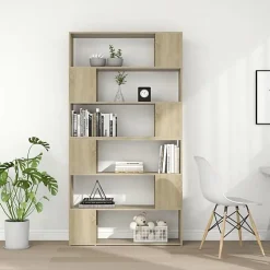VidaXL Bibliothèque-Séparateur de pièce Chêne Sonoma 100x24x188 cm