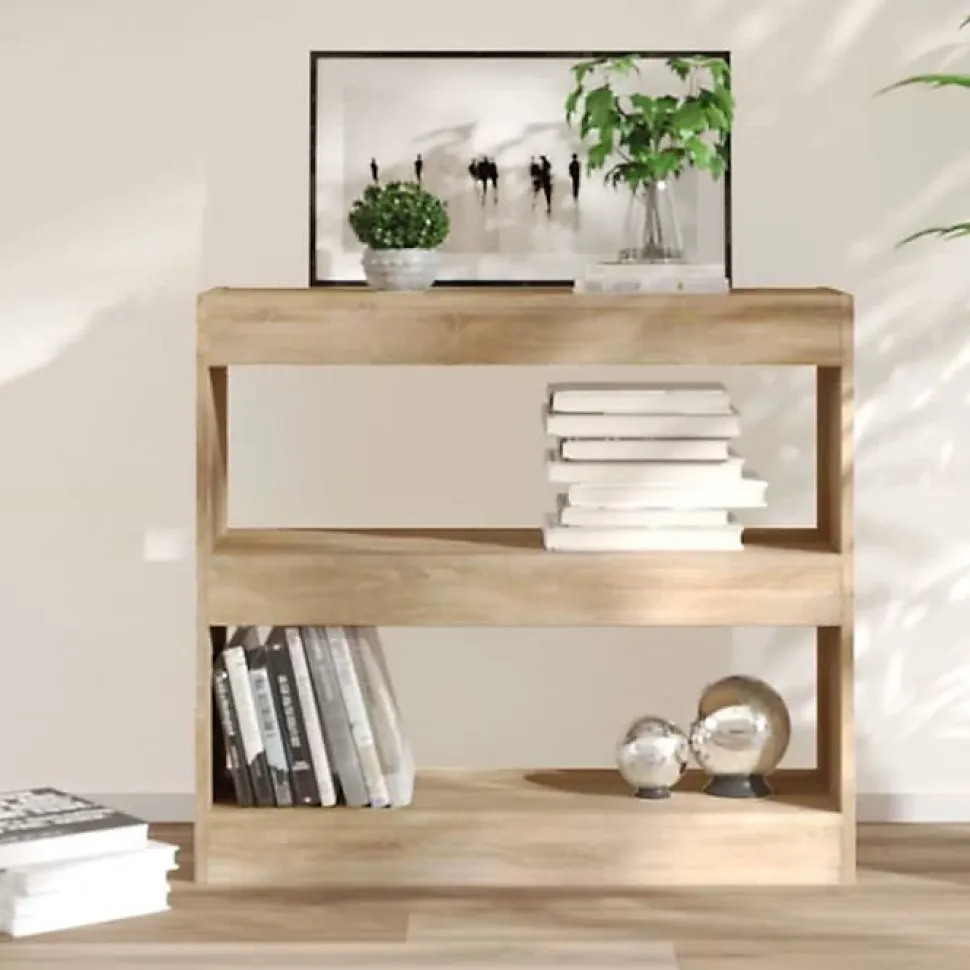 vidaXL Bibliothèque-Séparateur de pièce Chêne sonoma 80x30x72 cm