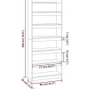 VidaXL Bibliothèque/Séparateur de pièce noir bois d'ingénierie 811728