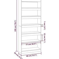 VidaXL Bibliothèque/Séparateur de pièce noir bois d'ingénierie 811728