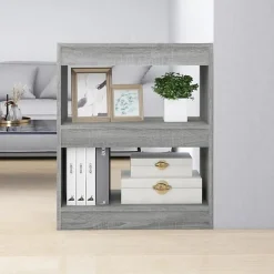 VidaXL Bibliothèque-Séparateur de pièce Sonoma gris 60x30x72 cm