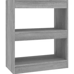 VidaXL Bibliothèque-Séparateur de pièce Sonoma gris 60x30x72 cm