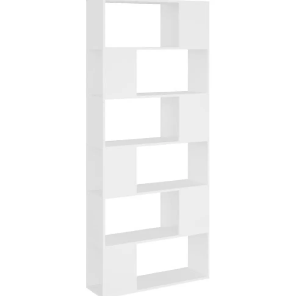 VidaXL Bibliothèque-Séparateur de pièce Blanc 80x24x186 cm Aggloméré