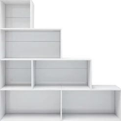 VidaXL Bibliothèque/Séparateur de pièce Blanc brillant 155x24x160 cm