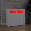 vidaXL Buffet avec Lumières LED, Meuble de Rangement, Armoire de Rangement, Organisateur de Salon Salle de Séjour Intérieur, 80432