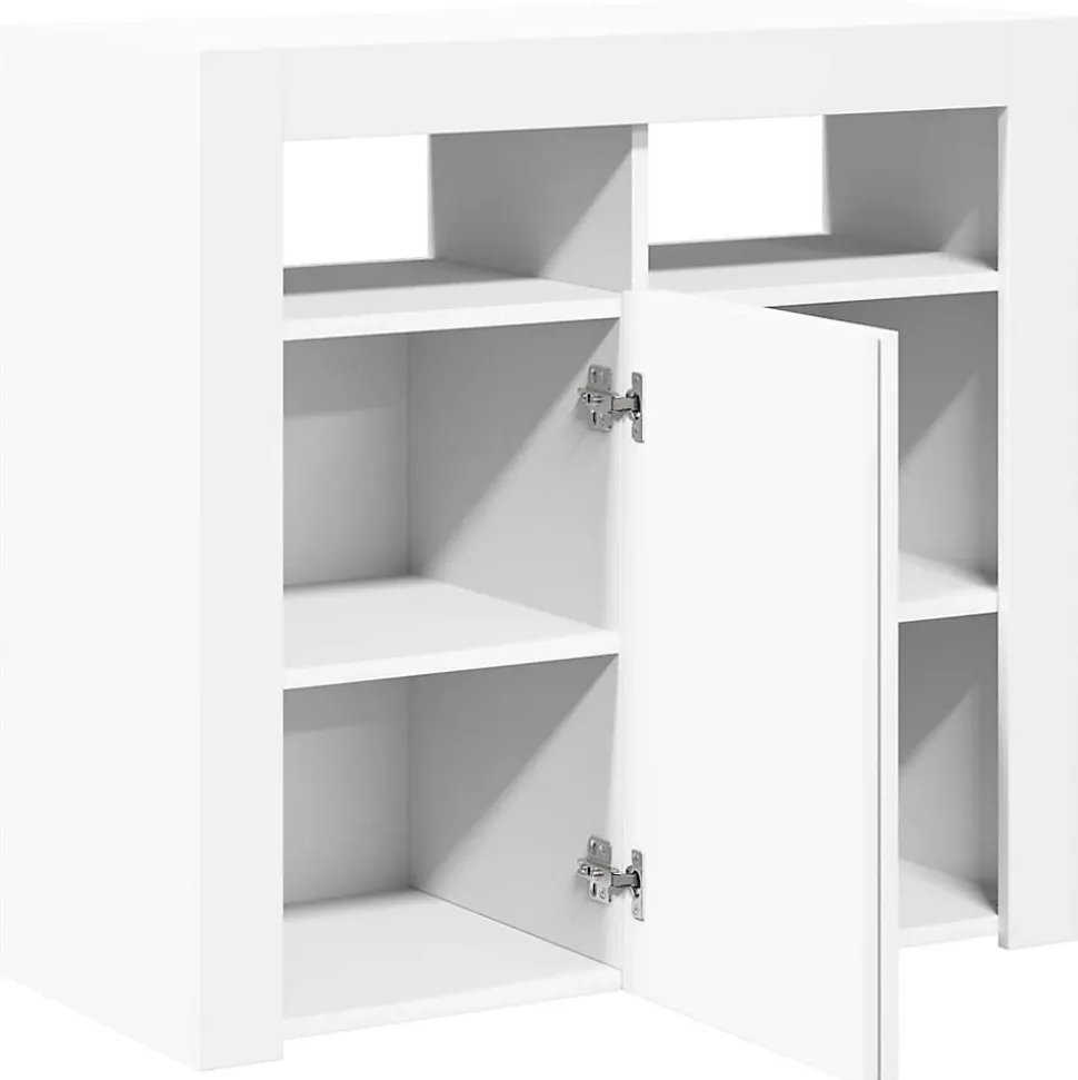 vidaXL Buffet avec Lumières LED, Meuble de Rangement, Armoire de Rangement, Organisateur de Salon Salle de Séjour Intérieur, 80432