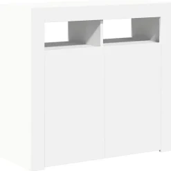 vidaXL Buffet avec Lumières LED, Meuble de Rangement, Armoire de Rangement, Organisateur de Salon Salle de Séjour Intérieur, 80432