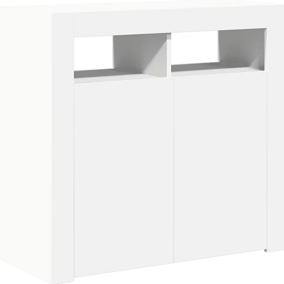 vidaXL Buffet avec Lumières LED, Meuble de Rangement, Armoire de Rangement, Organisateur de Salon Salle de Séjour Intérieur, 80432