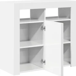 vidaXL Buffet avec Lumières LED, Meuble de Rangement, Armoire de Rangement, Organisateur de Salon Salle de Séjour Intérieur, 80433