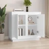 vidaXL Buffet blanc 80x34x75 cm bois d'ingénierie 819884