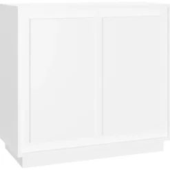 vidaXL Buffet blanc 80x34x75 cm bois d'ingénierie 819884