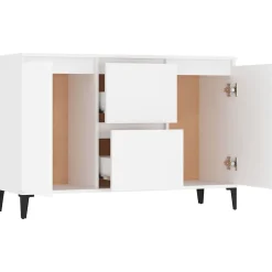 vidaXL Buffet blanc 104x35x70 cm bois d'ingénierie 806112