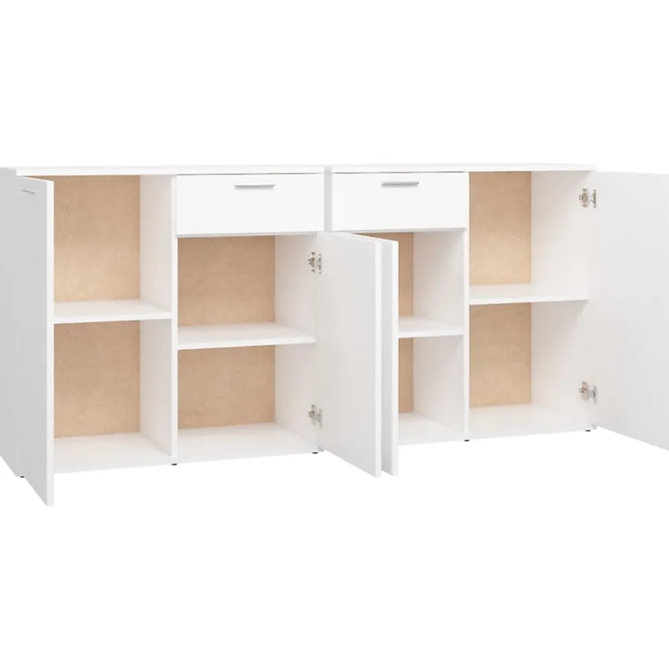 vidaXL Buffet Blanc 160x36x75 cm Aggloméré