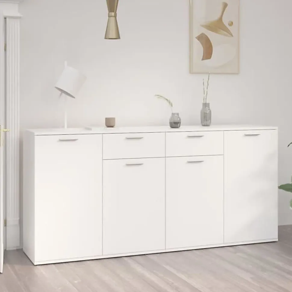 vidaXL Buffet Blanc 160x36x75 cm Aggloméré