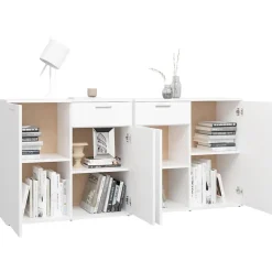 vidaXL Buffet Blanc 160x36x75 cm Aggloméré