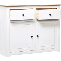 vidaXL Buffet Blanc 93x40x80 cm Pin Gamme Panama 282699