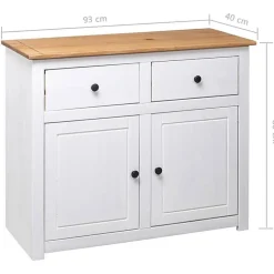 vidaXL Buffet Blanc 93x40x80 cm Pin Gamme Panama 282699