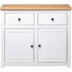 vidaXL Buffet Blanc 93x40x80 cm Pin Gamme Panama 282699