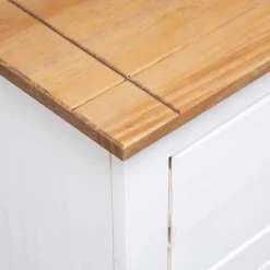 vidaXL Buffet Blanc 93x40x80 cm Pin Gamme Panama 282699