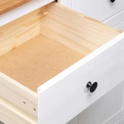 vidaXL Buffet Blanc 93x40x80 cm Pin Gamme Panama 282699