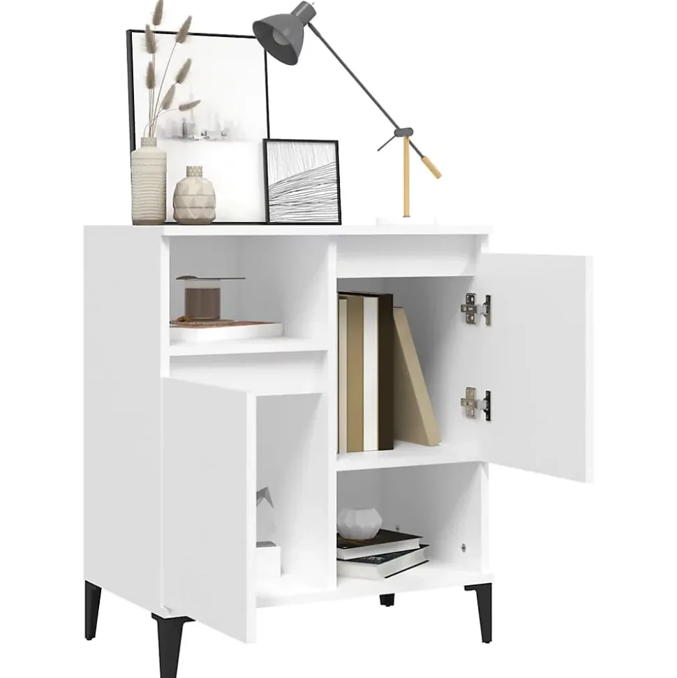 vidaXL Buffet Blanc 60x35x70 cm Bois d'ingénierie 821148