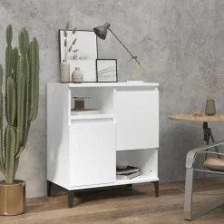 vidaXL Buffet Blanc 60x35x70 cm Bois d'ingénierie 821148