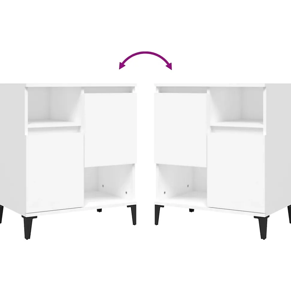 vidaXL Buffet Blanc 60x35x70 cm Bois d'ingénierie 821148
