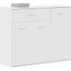 vidaXL Buffet Blanc 88x30x70 cm Aggloméré