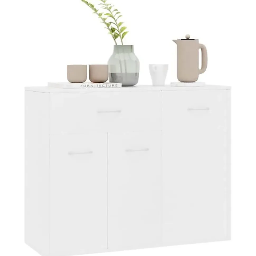 vidaXL Buffet Blanc 88x30x70 cm Aggloméré